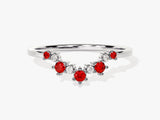 Garnet Birthstone Crown Ring