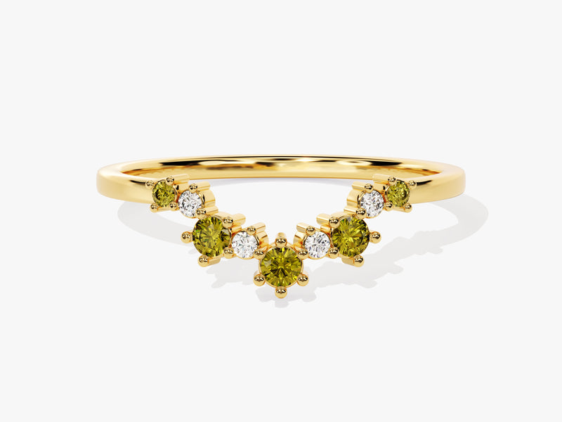 Peridot Birthstone Crown Ring