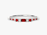 Petite Baguette Ruby Birthstone Ring