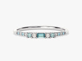 Petite Baguette Aquamarine Birthstone Ring