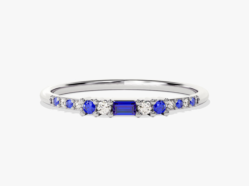 Petite Baguette Sapphire Birthstone Ring