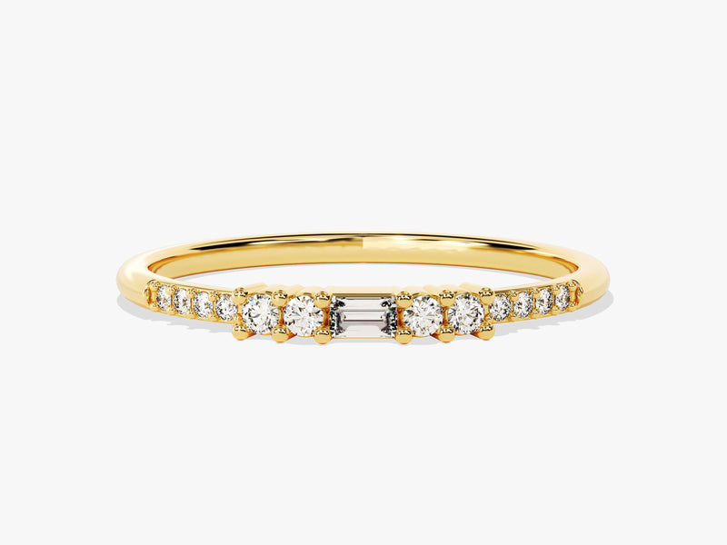 Petite Baguette Diamond Birthstone Ring