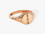 Signet Peridot Birthstone Statement Ring