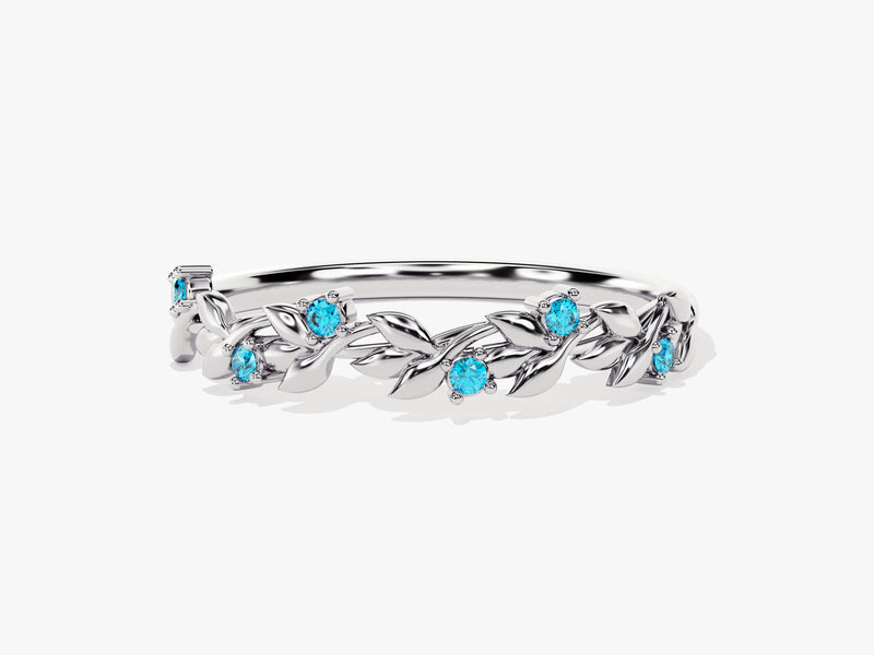 Blooming Blue Topaz Birthstone Ring