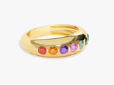 Dome Multi-Color Birthstone Ring