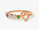 Heart Family Birthstone Ring