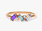 Baguette Cut Birthstone Ring