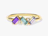 Baguette Cut Birthstone Ring