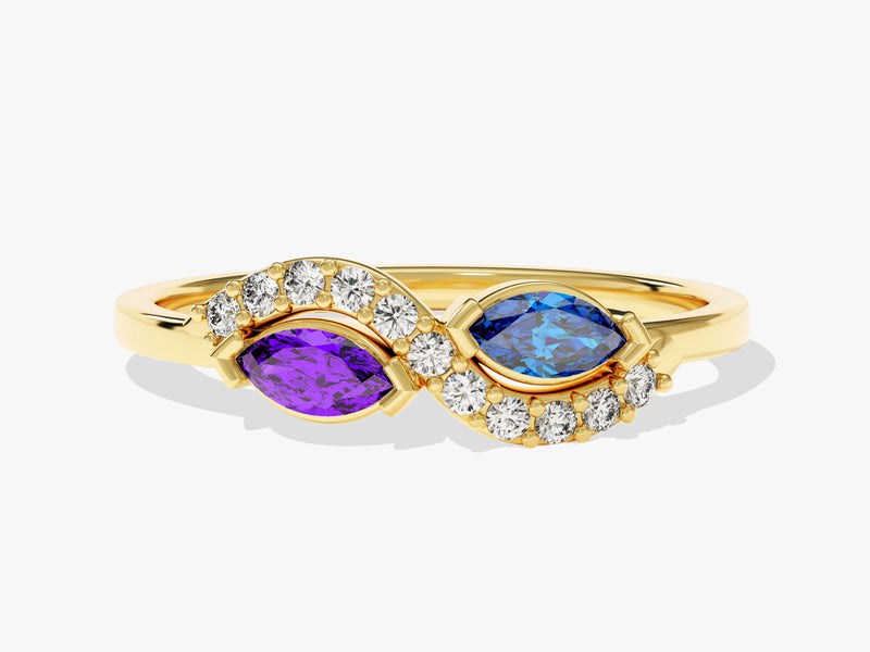 Infinity Marquise Birthstone Ring