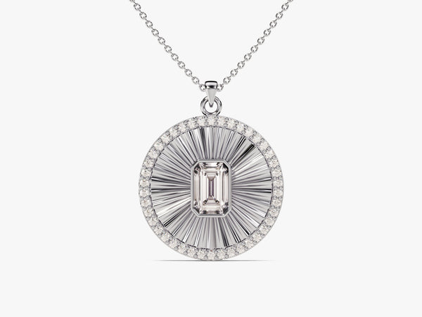 Medallion Diamond Birthstone Necklace