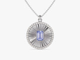 Medallion Alexandrite Birthstone Necklace