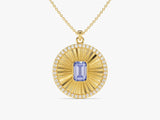 Medallion Alexandrite Birthstone Necklace