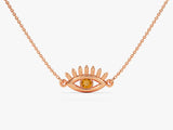 Guardian Eye Citrine Birthstone Necklace