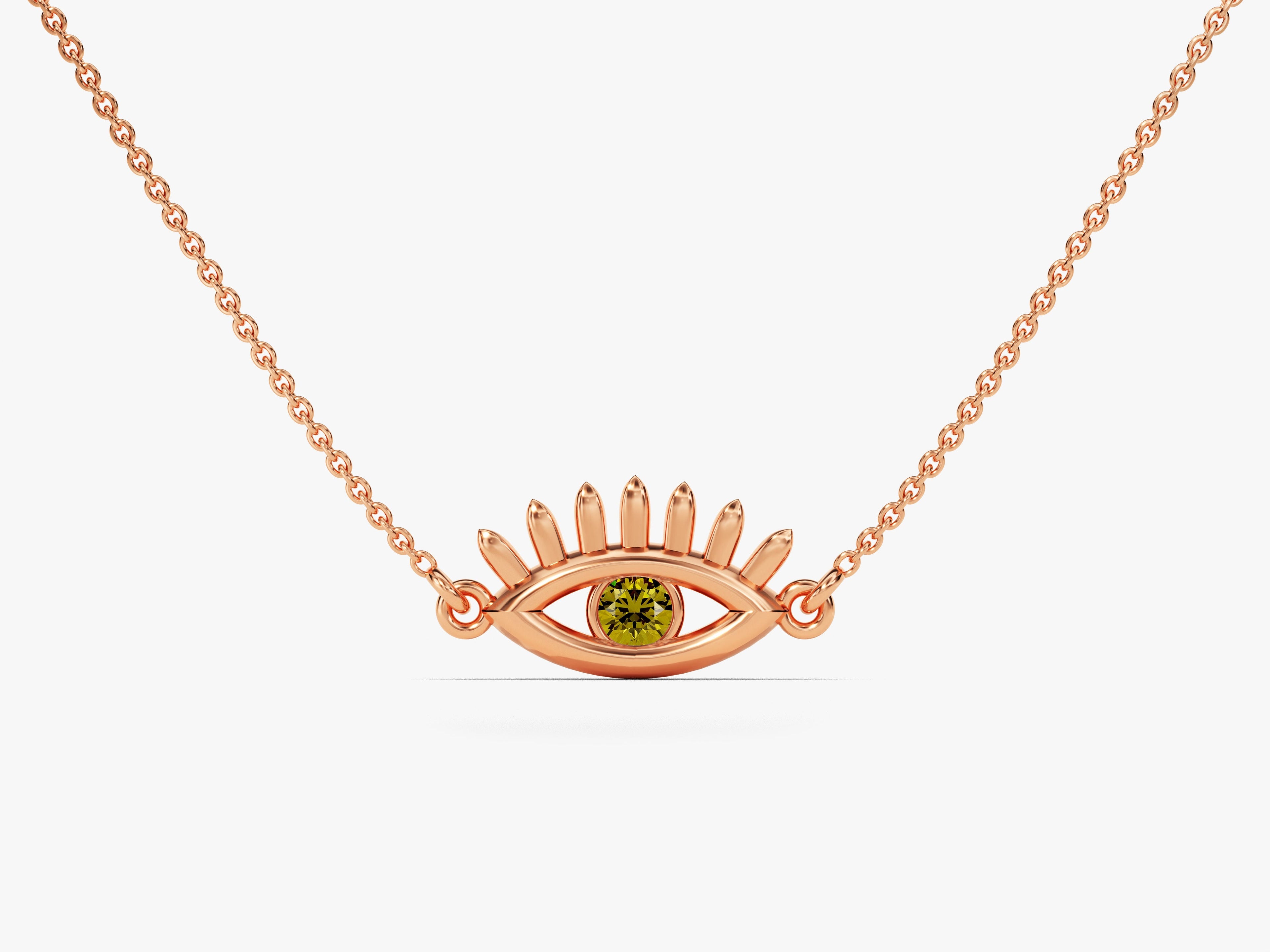 Guardian Eye Peridot Birthstone Necklace