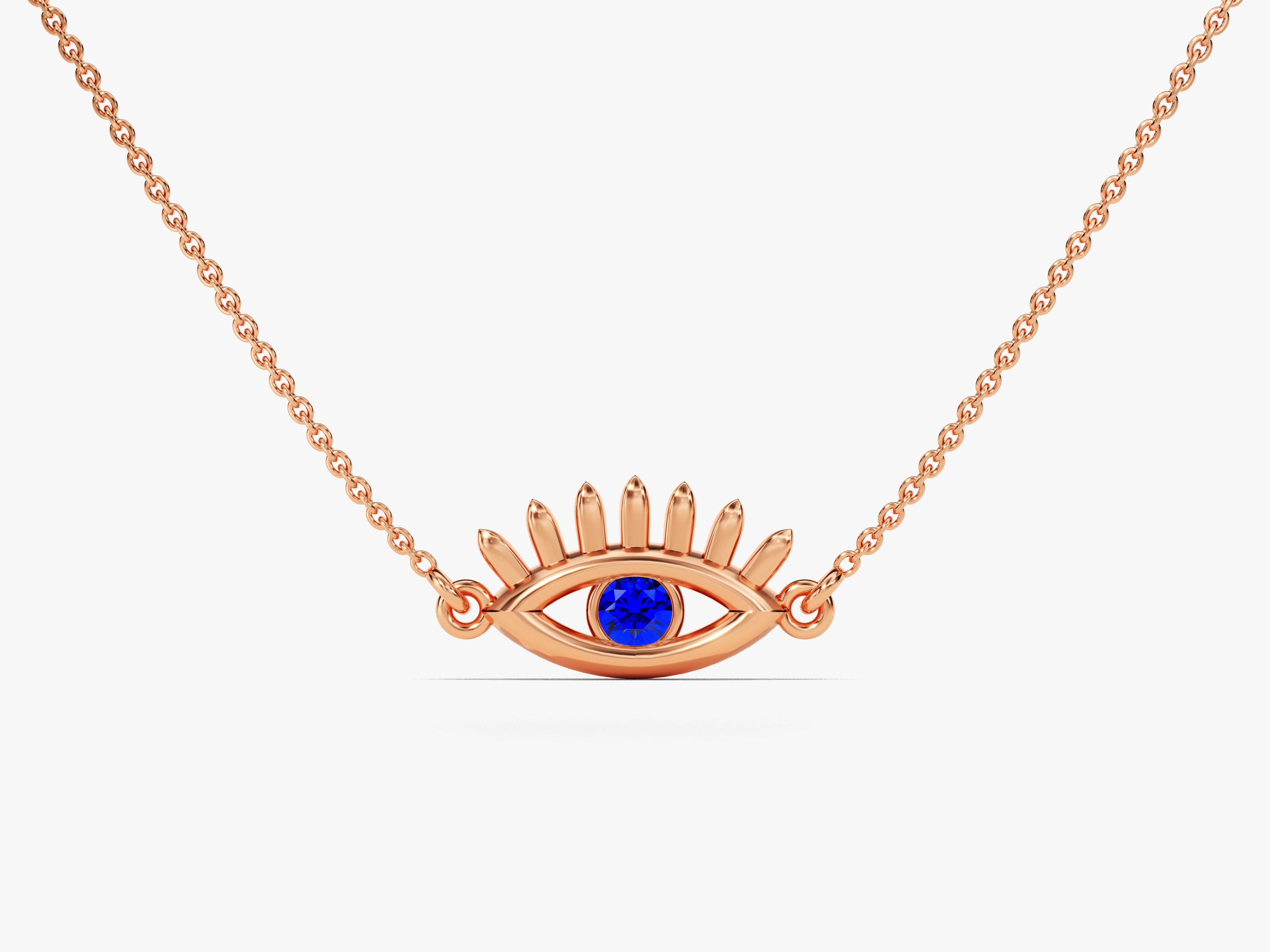 Guardian Eye Sapphire Birthstone Necklace