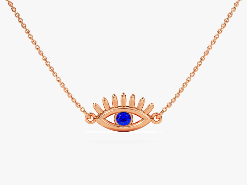 Guardian Eye Sapphire Birthstone Necklace