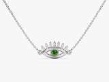 Guardian Eye Emerald Birthstone Necklace