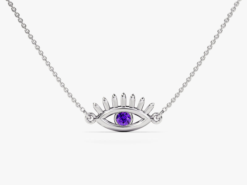 Guardian Eye Amethyst Birthstone Necklace