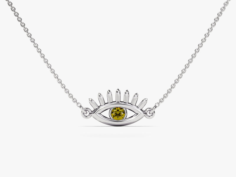 Guardian Eye Peridot Birthstone Necklace