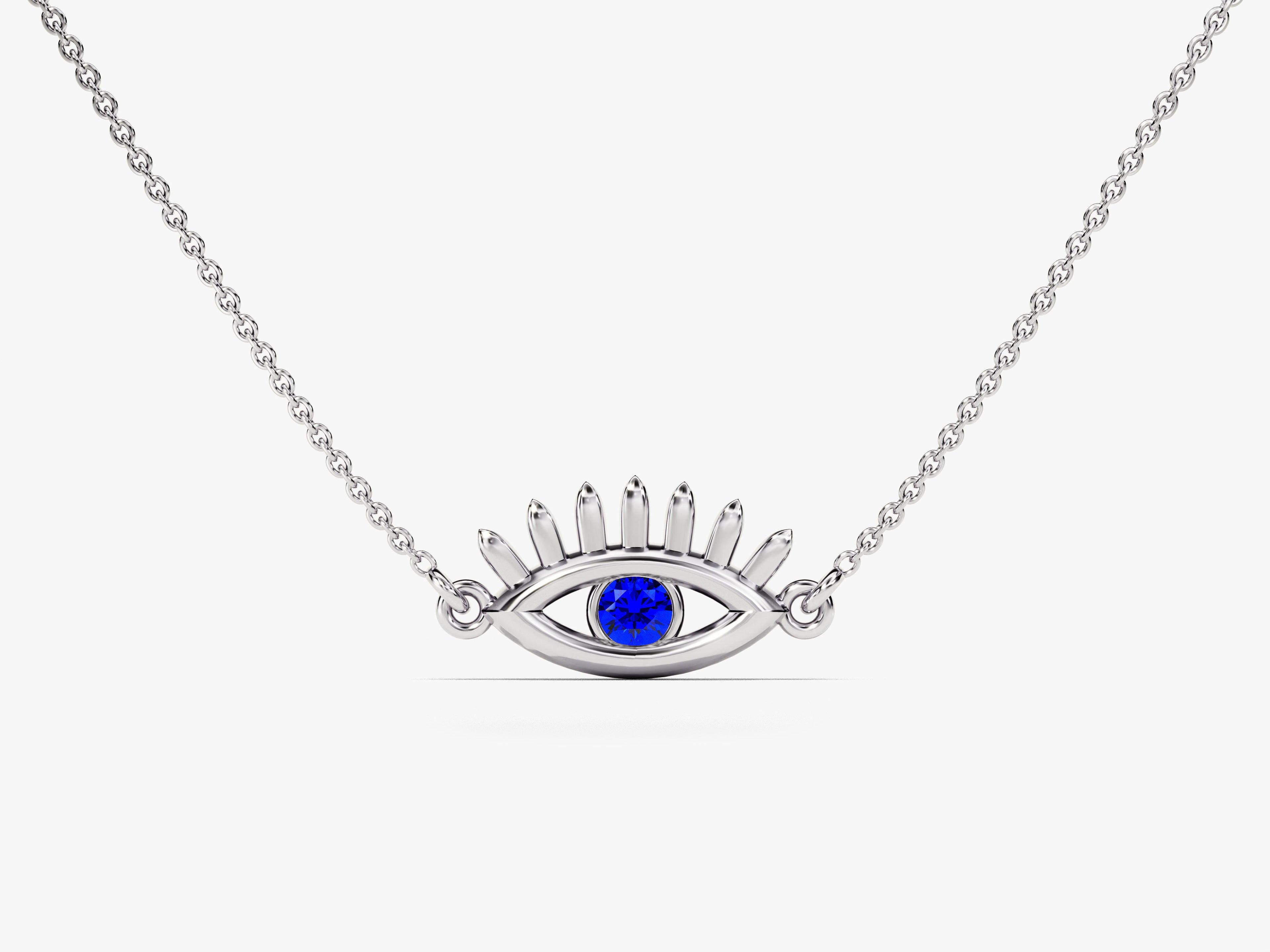 Guardian Eye Sapphire Birthstone Necklace