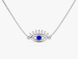 Guardian Eye Sapphire Birthstone Necklace