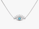 Guardian Eye Blue Topaz Birthstone Necklace