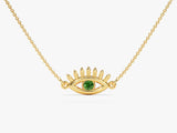 Guardian Eye Emerald Birthstone Necklace