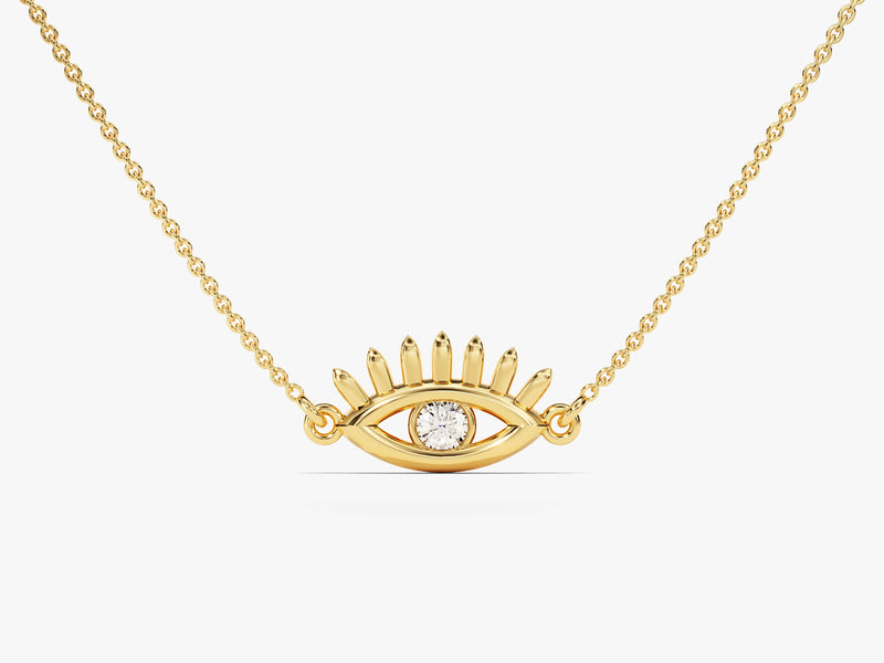 Guardian Eye Diamond Birthstone Necklace