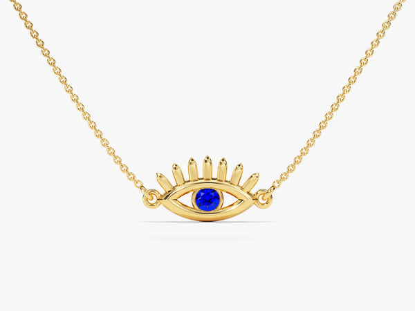 Guardian Eye Sapphire Birthstone Necklace