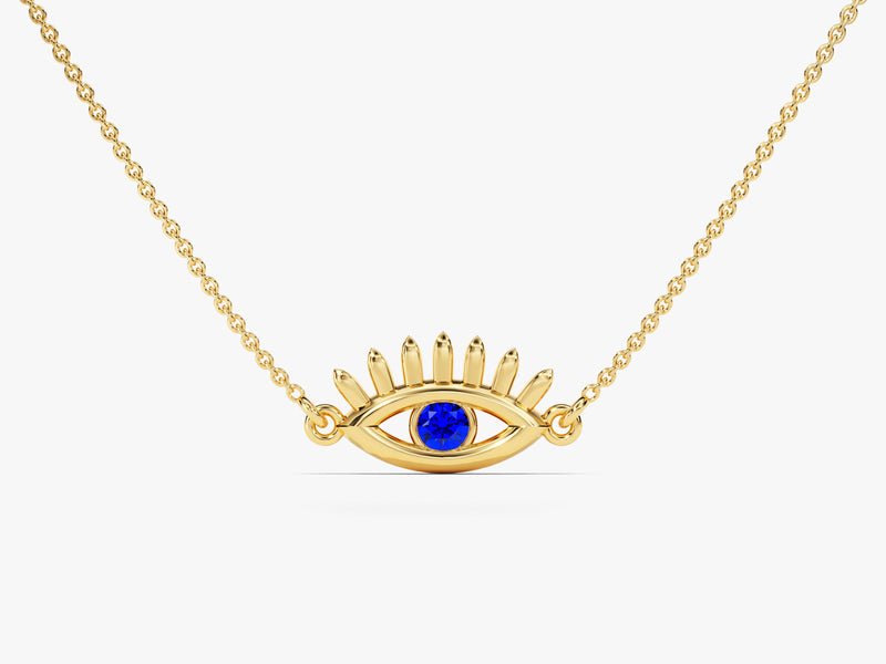 Guardian Eye Sapphire Birthstone Necklace