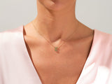 Initial Pink Tourmaline Birthstone Necklace