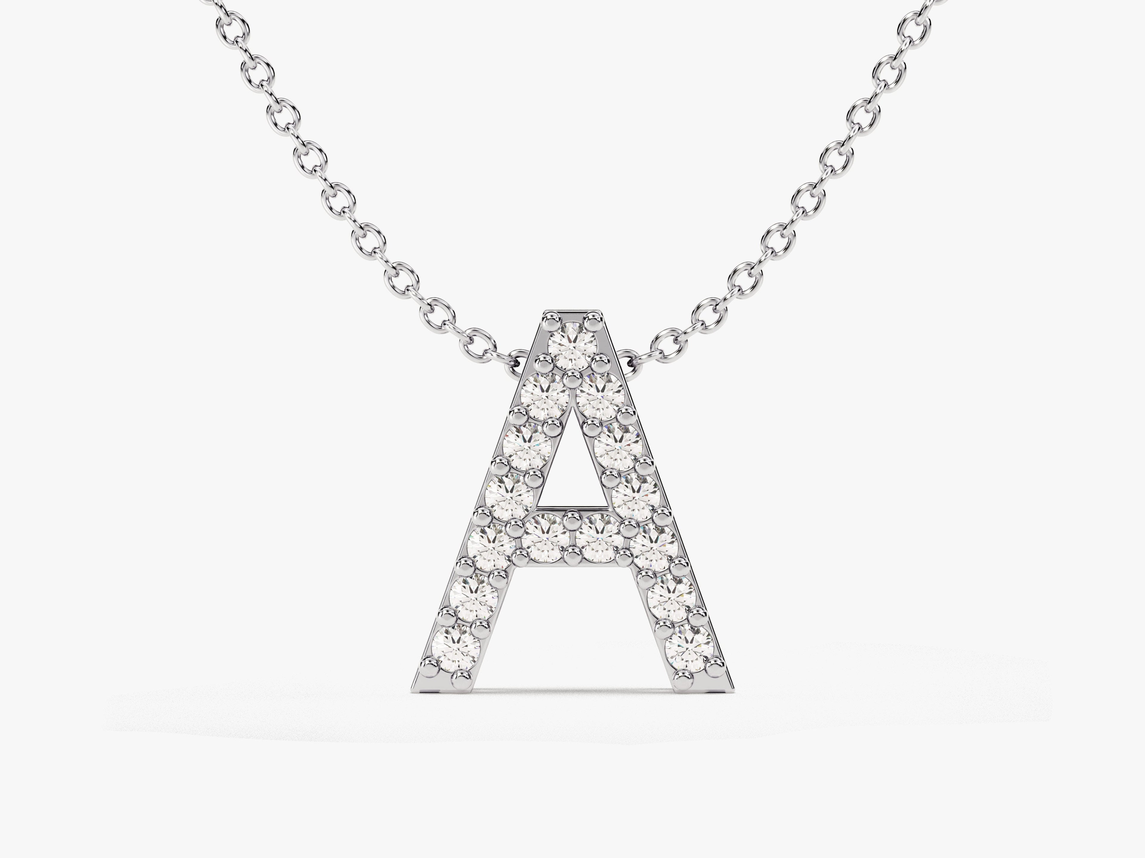 Initial Diamond Birthstone Necklace