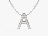 Initial Diamond Birthstone Necklace