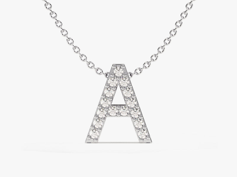 Initial Diamond Birthstone Necklace