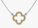 Open Clover Peridot Birthstone Necklace