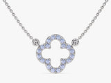 Open Clover Alexandrite Birthstone Necklace