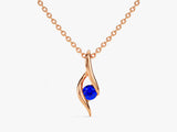 Solitaire Sapphire Birthstone Necklace