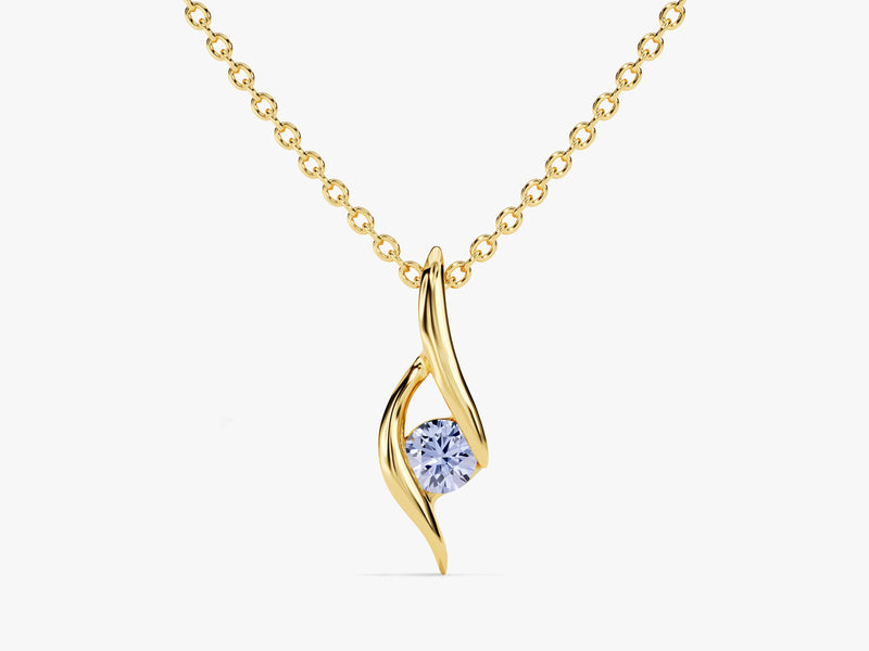 Solitaire Alexandrite Birthstone Necklace