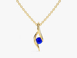 Solitaire Sapphire Birthstone Necklace