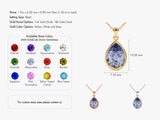 Teardrop Alexandrite Birthstone Necklace