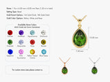 Teardrop Emerald Birthstone Necklace