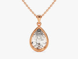 Teardrop Diamond Birthstone Necklace