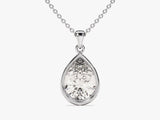 Teardrop Diamond Birthstone Necklace