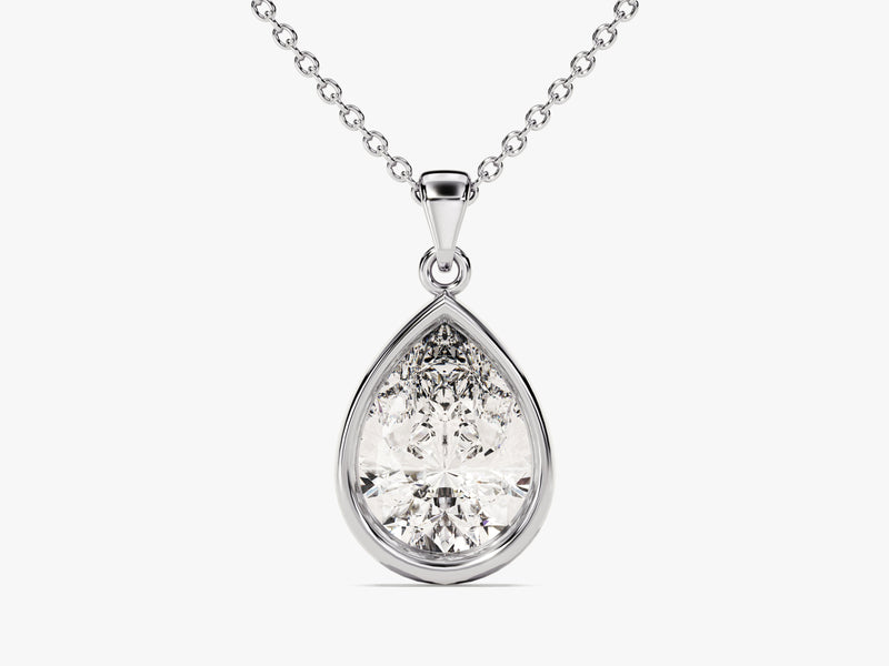 Teardrop Diamond Birthstone Necklace