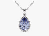 Teardrop Alexandrite Birthstone Necklace