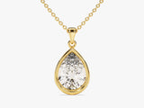 Teardrop Diamond Birthstone Necklace