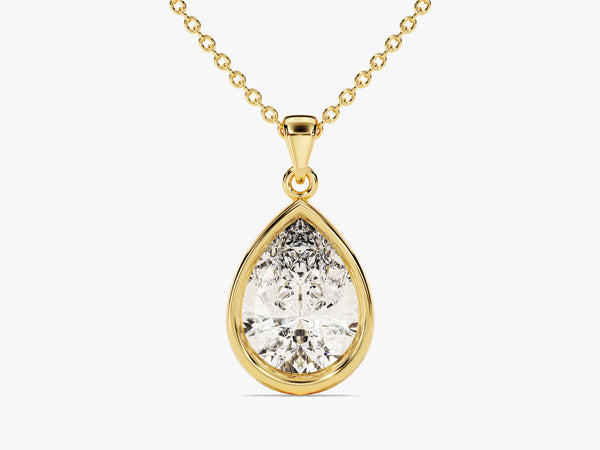 Teardrop Diamond Birthstone Necklace