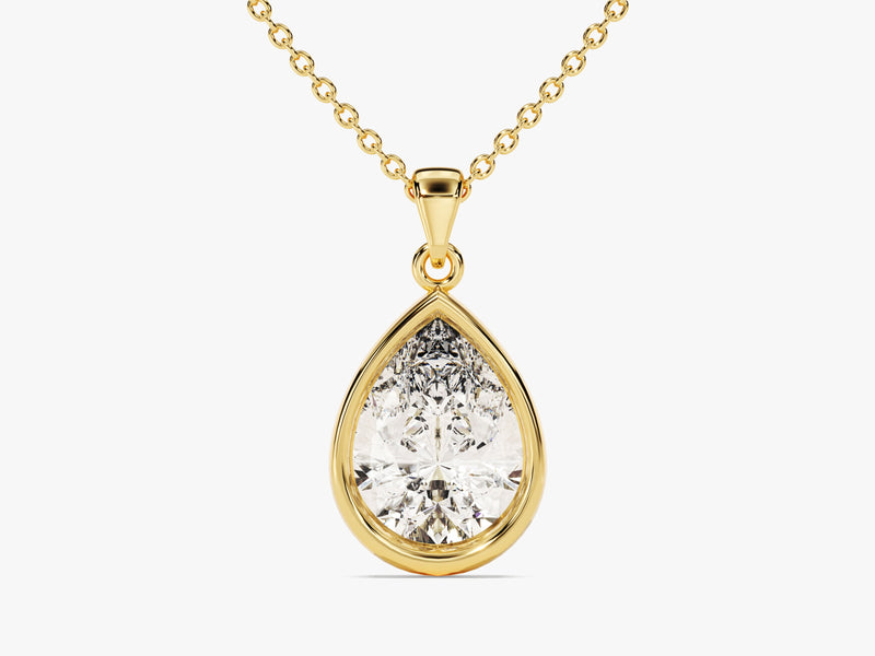 Teardrop Diamond Birthstone Necklace