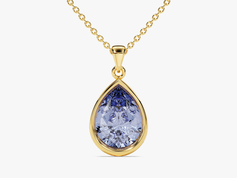 Teardrop Alexandrite Birthstone Necklace