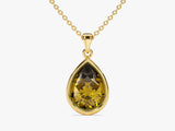 Teardrop Peridot Birthstone Necklace